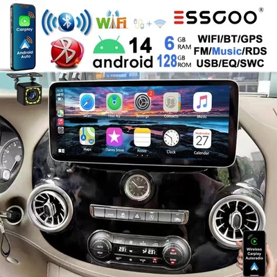 12.3''Für Benz Vito W447 14-2022 Carplay Android14 Autoradio GPS FM 4G 8Kern CAM - Bild 1 von 4