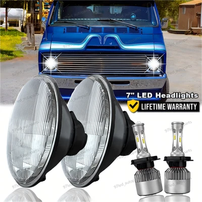 Faros LED Hi-Lo Halo DRL Hi-Lo 2 piezas aptos para camioneta Dodge B100 1971 1972 1973 1974 Foto 1 de 4