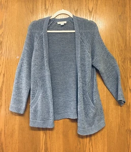 Coldwater Creek Damen Langarm Open Front Cardigan Pullover Blau Gr. S (8) - Bild 1 von 6