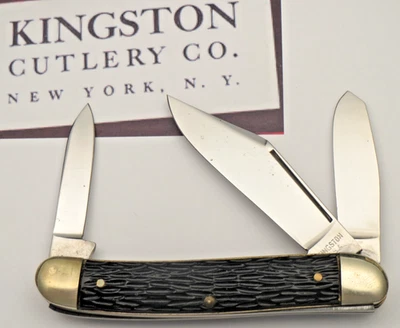 Cuchillo de colección KINGSTON EE. UU. Mediano Stockman - Años 40 a 50 - Cuchillo como nuevo Foto 1 de 4