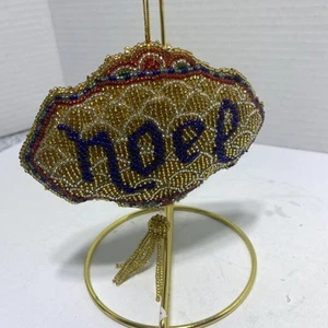 Weihnachten Hand Perlen Noel Schild SAMEN PERLE Weihnachtsschmuck - Bild 1 von 8