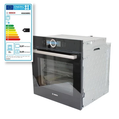 Bosch HSG636BB1 Steam Oven Built-In 60 CM Hot Air Black A+ - Image 1 of 3
