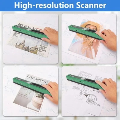 (Green)A4 Document Scanner Portable 900 Dpi Handheld Image Scanner For Home And - Image 1 of 4