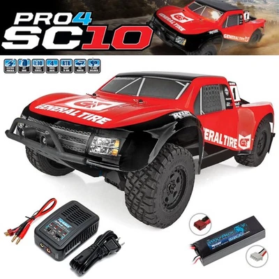 Associated 20531C3 Pro4 SC10 General Tire Brushless 4WD RTR Truck 3S Lipo Combo - Image 1 of 4