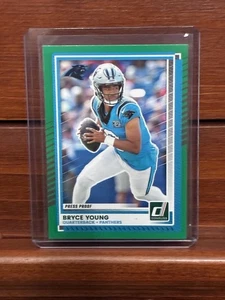 2025 Panini Donruss Bryce Young #196 Press Proof Green- Panthers- Free Shipping - Picture 1 of 2