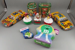 Lot of 9 M&M Holiday Tins & Collectibles - Picture 1 of 18