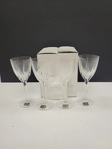 4 Mikasa Crystal Apollo Wine Glass Water Goblets Glasses NEW WITH BOX - Picture 1 of 4