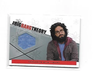 Big Bang Theory 3 & 4 Johnny Galecki Leonard Blue T-shirt Wardrobe Costume M-09 - Picture 1 of 2