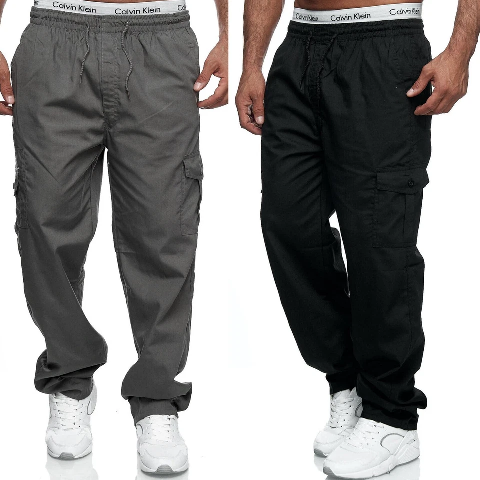 Herren Cargo Hose Outdoor Schlupfhose  leichter Stoff Trekking  Freizeit C1833 - Bild 1 von 1