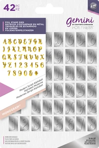 Gemini Foil Stamp Dies Modern Script Alphabet by Crafters Companion NEW 651006 - Picture 1 of 3