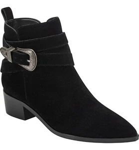 New Marc Fisher Yandi Buckle Suede Ankle Bootie Size 7.5 M - Picture 1 of 4