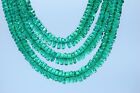 Natural Hydro Green Gemstone 3 Line Tyre Shape  Beads Necklace Crt 1090 So 461