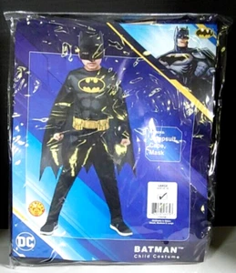 Batman Child Halloween Costume 3 Pieces Set Black Size Large Rubies DC WB - Picture 1 of 4