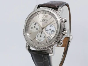Fred of Paris Chronograph R13-1011/39 with White Diamond Bezel 40mm $9,975 - Picture 1 of 13