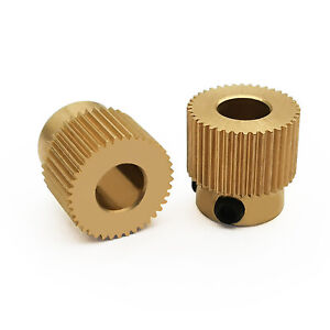 5 PCS 40 Teeth Brass Extrusion Wheel Gear for 3D Printer Supplies