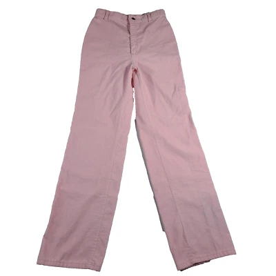 Calça Levi Strauss & Co feminina 26x32 cintura alta veludo reto rosa - Imagem 1 de 4