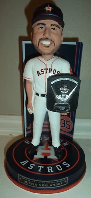 Justin Verlander 2019 Cy Young Winner Houston Astros Limited FOCO Bobblehead #12 - Image 1 of 4