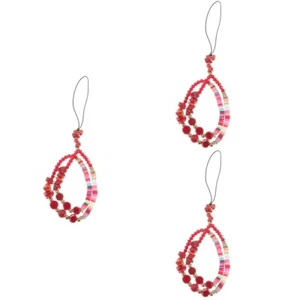 3pcs Perlen Telefongurt Charme Perlen Handy Charme Kawaii Telefon Lanyard - Zdjęcie 1 z 12