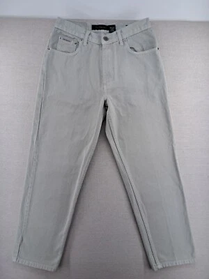 Calvin Klein Jeans Mens 30x28 Tan Green Khaki Easy Fit Baggy Tapered Y2K W29" - Image 1 of 4