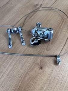 Retro Bicycle Parts - NOS Shimano 600 Arabesque Set: Shifters + Rear Derailleur - Picture 1 of 15