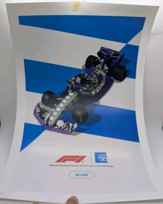 Las Vegas Grand Prix F1 American Express Amex Exclusive Poster 17x11  - Image 1 of 4