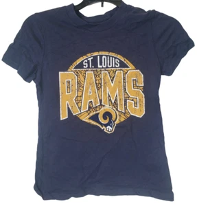 NFL Team Apparel Girls' St. Louis Rams Totally Cool T-Shirt NAVY - LARGE 14 - Picture 1 of 6