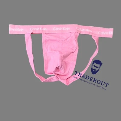 Calvin Klein CK men pink cotton jock strap jockstraps underwear size XL - Image 1 of 4
