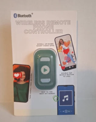 Vivitar Wireless Remote Phone Controller - Bluetooth - Green/White - NEW - Image 1 of 4