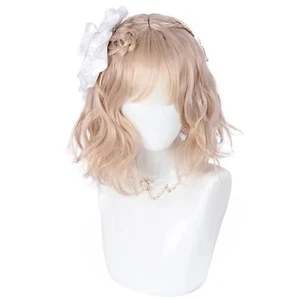 Breathable Hair Wigs for Women 14" Curly Wig with Wig Cap Shoulder Length - Picture 1 of 8