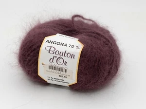 Bouton d'Or Angora Super Annie Blatt Yarn | Purple & Red, Angora/ Laine, DK - Picture 1 of 9