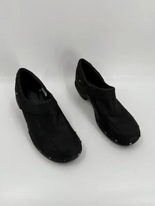 Merrell Black Luxe Wrap Slip On Clog Mule Easy Wear Size US 8 EU 38.5 EUC - Picture 1 of 12