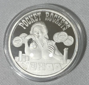 STL Mint Spicy Silver 1 Oz .999 Silver Art Round Pocket Rockets W COA LTD 500 - Picture 1 of 4