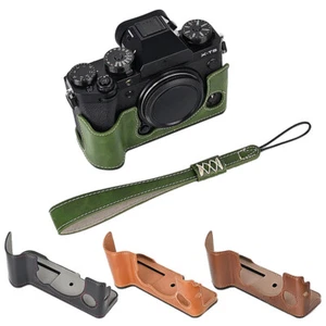 Leather Half Case for FUJI X-T5 FUJIFILM XT5 Grip With Strap - Picture 1 of 26