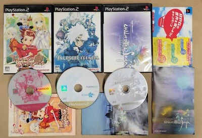 Tales of Symphonia, Tales of Legendia, & Unlimited Saga Japan Import PS2 Bundle - Image 1 of 3