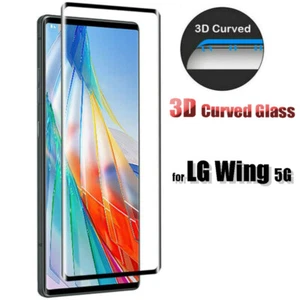 For LG Wing 5G Full Cover Curved Tempered Glass Film Cover Screen Protector - Picture 1 of 6