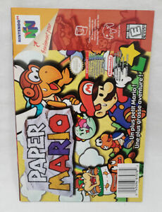 Paper Mario AUTHENTIC Instruction Manual French Canada Canadian N64 Nintendo 64