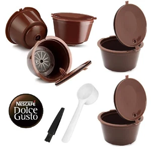 5 x Capsule Riutilizzabili Ricaricabili per Macchina da Caffè Dolce Gusto Caffe - Foto 1 di 8