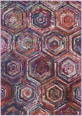 Safavieh Classic Texture Pink / Multi Vintage Area Rug MNC224D - Image 1 of 3
