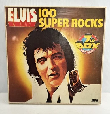 Elvis Presley 100 Super Rocks 7LP Box Set + Poster 1976 Australia RCA VPL7 7176 - Image 1 of 4