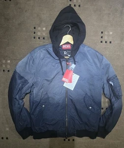 Mens Diesel J common bomber jacket faded blue size 50 bnwt rrp £500 - Picture 1 of 14