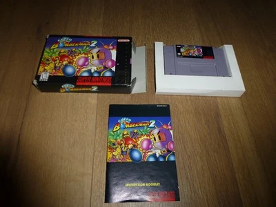 Super Bomberman 2 (Super Nintendo SNES) Complete Box CIB Tested Authentic Hudson - Image 1 of 4