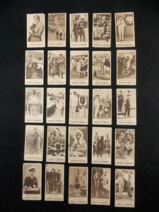 Juego completo de 25 tarjetas de cigarrillo CVR Hignett Prince of Wales Empire Tour 1924 - Imagen 1 de 2
