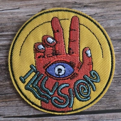 Illuminati Illusion Magic Occult Magick Witchy Embroidered Iron On Patch  - Image 1 of 2