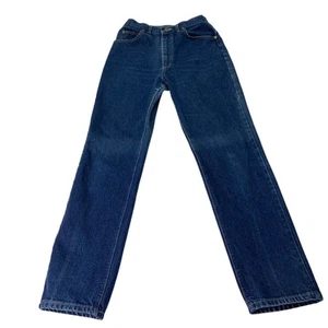 VTG Lee Jeans Juniors Sz 11 Regular Blue Cotton Denim Jeans Tapered Leg - Picture 1 of 11