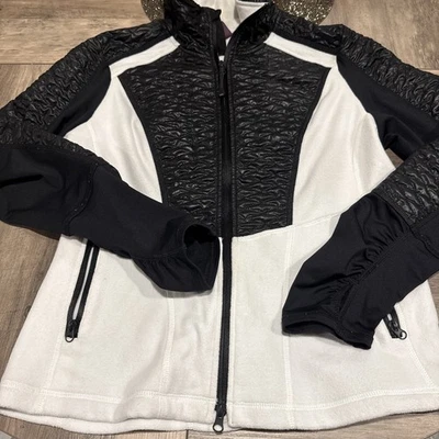 Chaqueta para mujer ZELLA XL con cremallera blanca negra Foto 1 de 4