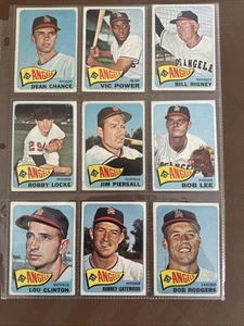 1965 Topps Los Angeles Angels 9 Card Lot VG/EX - Picture 1 of 2