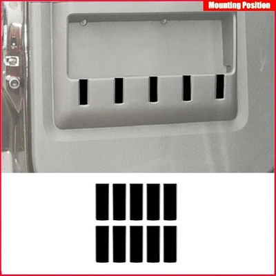 10X Bright Black Rear Door Panel Cover Trim For Ford F-250/350/450/550/650/750 Foto 1 de 4