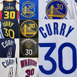 Curry Trikot 30 Warriors Weiß/Schwarz Stephen Basketballtrikot S-2XL - Bild 1 von 20