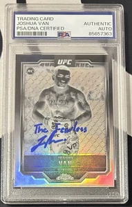 Joshua “The Fearless” Van Signed Topps Chrome Rookie Card. RC. PSA COA. MMA. UFC - Picture 1 of 2