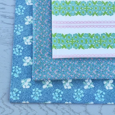 Lot of 3 Rare Vintage Fat Quarters Cotton Fabric Bundle Peter Pan Fabrics 18"x22 - Image 1 of 4